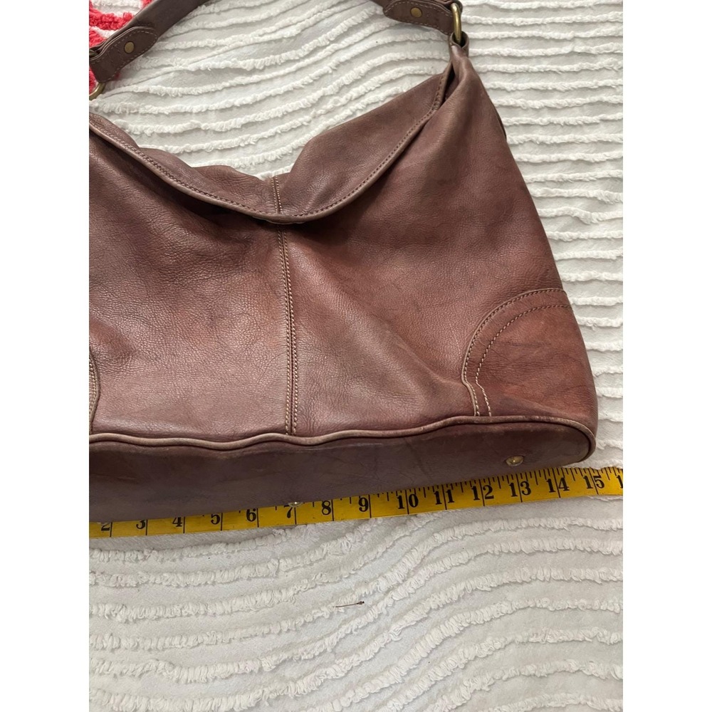 Frye Campus Hobo/Shoulder Bag Distressed Walnut Slouchy Western - Picture 12 of 14